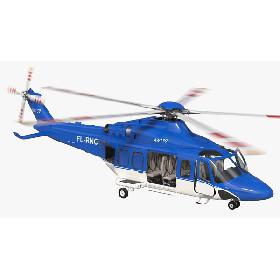 AgustaWestland AW139 Helicopter Rigged 3D